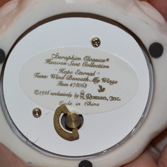 SERAPHIM ANGEL CLASSICS Heaven Sent Collection Hope Eternal Music Box 1996 - Picture 4 of 4